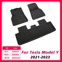 เสื่อปูพื้นพิเศษล้อมรอบอย่างเต็มที่สำหรับ Tesla รุ่น Y 2021-2023 RHD LHD กันน้ำไม่ลื่นแผ่นรองเท้า XPE อุปกรณ์เสริมที่ดัดแปลง