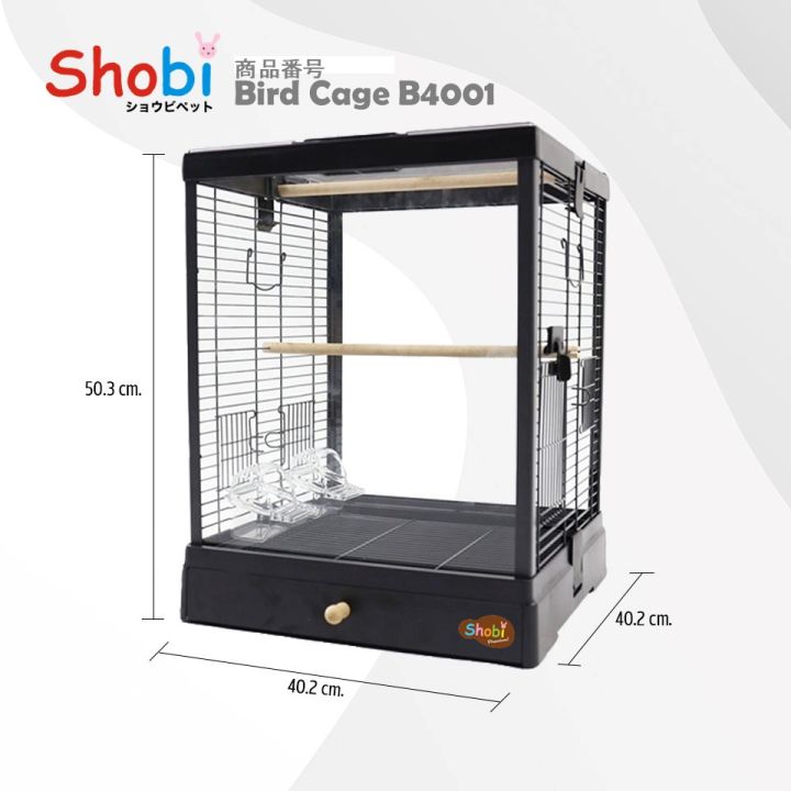 shobi-b4001-กรงนกพรีเมียม-new-bird-cage-กรงดีไซน์สวย-มีสไตล์-สินค้าพร้อมส่ง