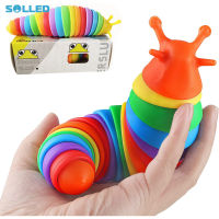 Colorful Slug Snail Toy 3D Slug Keychain Anti-Anxiety Stress Relief Sensory Toys For Children Gifts