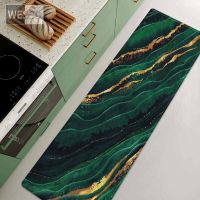 Green Kitchen Mats For Floor Soft Anti-slip Bedside Mats Decoration For Bedroom Long Carpets For Living Room Laundry Mat Decor