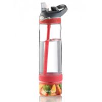 DFR กระติกน้ำ Contigo Ashland Infuser- Clear-Red  พร้อมหลอดดูด ขนาด 739 ml. กระบอกน้ำ  เก็บความเย็น