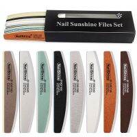 tdfj 8 Pcs/Set Buffer File 100/180 Sandpaper Sanding Polishing Sided Manicure Tools