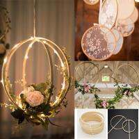 【YF】☋  Round Embroidery Hoop Frame Floral Wreath Wedding Sewing