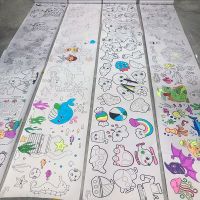 300X30cm Portable Children Colouring Paper Roll Wall Colouring Sticker Drawing Art Paper Craf Creative Early Educational Toy