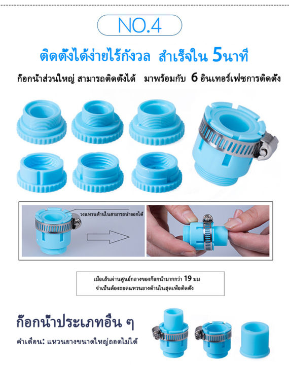 เครื่องกรองน้ำ-7-ชั้น-ไส้กรองเซรามิค-เครื่องกรองน้ำใช้ติดหัวก๊อก-สะอาด-ปลอดภัย-พร้อมข้อต่อหัวก๊อก-6-ชนิด