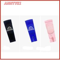 ANNTYE1 1 Pair ไนลอนทำจากไนลอน ที่พยุงข้อศอก สีดำสีขาวสีฟ้าสีชมพู อีลาสติก ที่อุ่นแขน ของใหม่ การบีบอัดสูง อุปกรณ์พยุงข้อศอก กีฬายิม