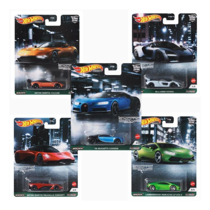 Hot Wheels Car Culture Exotic Envy Series Set Of 5 Die-cast Cars 1/64 ...