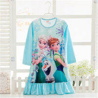 2019 New Style Anna Girls Nightgowns Children Party Dresses Sleepwear Pajamas Baby Girls Nightie Dress Pyjamas