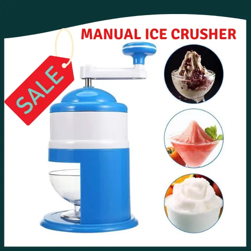 Portable Manual Ice Shaver HomeMade Hand Crank Ice Crusher and Shaved