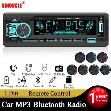 12V Car Radio 1 Din Kit Stereo Audio MP3 Player Support USB TF