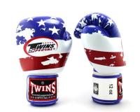 Twins special Boxing Gloves Fancy FBGV-44US  USA  Flag 12,14,16 oz Muay Thai Sparring MMA K1 นวมซ้อมชกทวินส์ สเปเชี่ยล แฟนซี ลายธงชาติอเมริกา หนังแท้ 100%