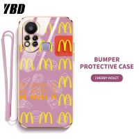 YBD เคสโทรศัพท์ออกแบบ McDonald สำหรับ Infinix Hot 11S NFC X6812B X6812 X662 X622B X689F เลนส์ป้องกันสุดหรูชุบ6D ซิลิโคนนิ่ม