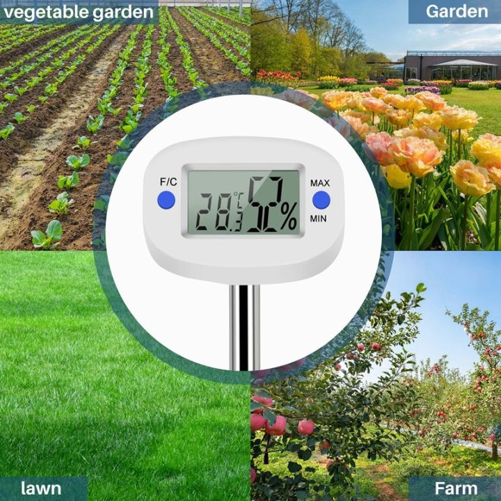 เครื่องวัดความชื้นและอุณหภูมิเครื่องวัดความชื้น-ta290ไฮโกรมิเตอร์ดินดิจิทัลพร้อมหัววัดสำหรับทำสวนทำสวน