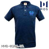 MOS เสื้อโปโลชายแฟชั่น ฟอกเซอร์ ผ้าคอตตอน 100% นุ่มฟู ใส่สบาย MMB-0520A-NA กรมท่า