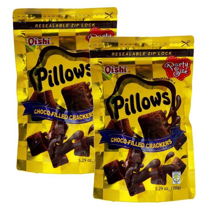 Oishi Pillows Chocolate Crackers 150g x 2 Beyond Heallth Wholesale