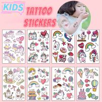 10Pcs Kids Tattoo Anime Stickers Temporary Fake Tattoos Waterproof Cartoon Unicorn Mermaid Dinosaur Hand Arm Toys For Children