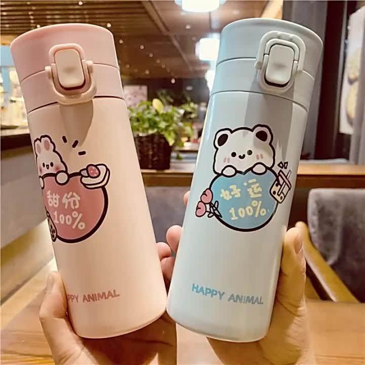 Creative Cartoon Cute Thermos Bottle Portable Bullet Cover 304