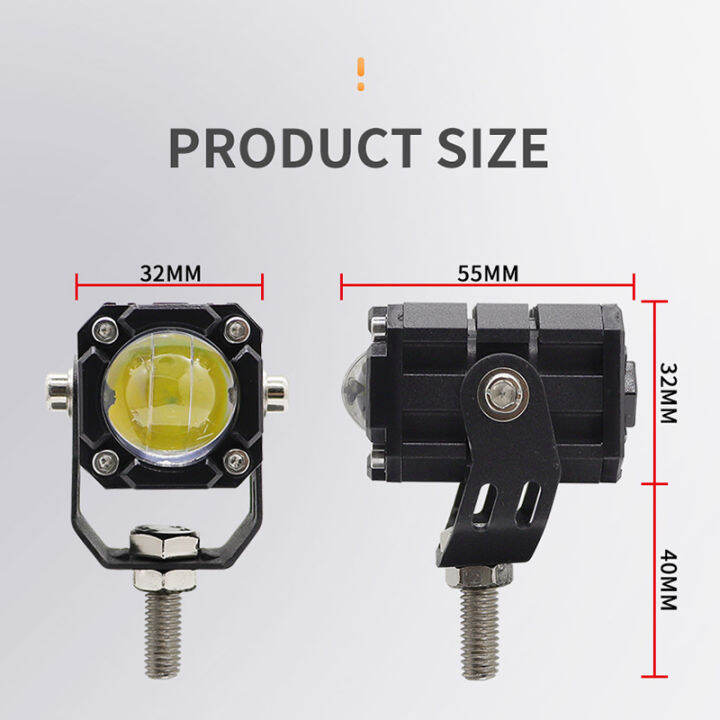 รถจักรยานยนต์-led-ไฟหน้าสปอตไลท์ขับรถไฟเสริมไฟตัดหมอกไฟ-led-สำหรับรถจักรยานยนต์-super-bright-ไฟตัดหมอก12v