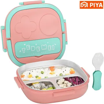 316 Stainless Steel Lunch Box Cute Bento Lunch Box Double-layer C