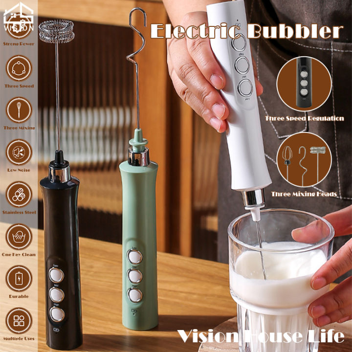 Milk Frother Handheld Coffee Frother Electric Whisk, Usb Rechargeable Foam  Maker Bubbler Egg Beater