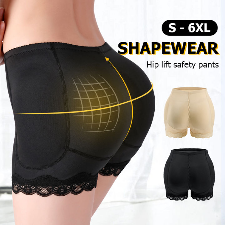 M-6XL Hip and Butt Padded Shapewear Butt Enhancer Control Panties for Women  Body Shaper Push Up Shorts Shapewear Buttocks Booty Shorts
