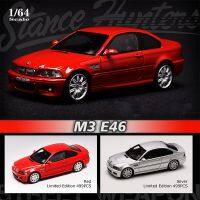 นักล่าท่าทาง SH 1:64 M3 E46โลหะผสมเงินสีแดง Carroorama โมเดลรถยนต์คอลเลกชันขนาดเล็กของเล่นในสต็อก