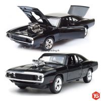 โมเดลรถเหล็ก​ รถ​โมเดล​ [มีฐาน​มี​กล่อง]​ Dodge Charger - Fast Furious Dom​ ยาว16.5cm สเกล 1/32 มีเสียง​มีไฟ​​ เปิด​ได้​หลา​ยส่วน