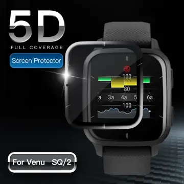 Intended for Garmin Vivoactive 5 Screen Protector with Tempered Glass Film  Hard PC Bumper Full Cover Shell Smartwatch Accessories for Garmin