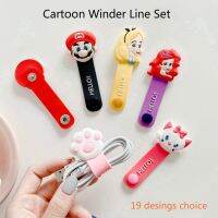 Set Winder Organizer Kabel Headphone Desain Kartun Mario Flower Dengan Kancing Snap