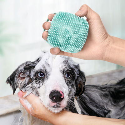 แปรงตัวขัดแปรงที่กดแชมพูแปรงนวดอาบน้ำสุนัขและสัตว์เลี้ยงสำหรับสุนัขขนยาว & สั้น