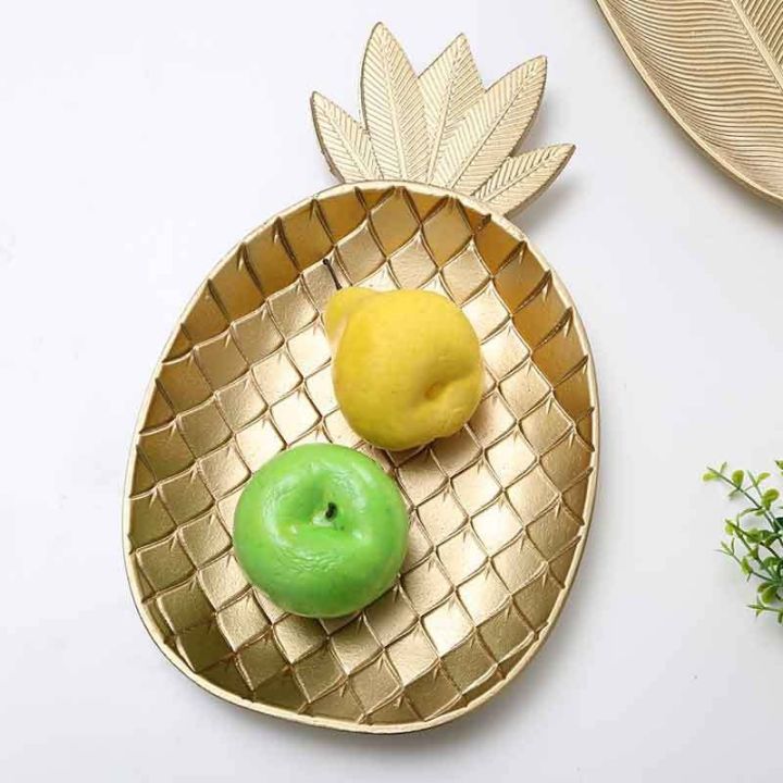 nordic-decorative-tray-gold-pineapple-leaf-shape-serving-tray-jewelry-pallet-fruit-snack-dish-table-decoration-storage-organizer