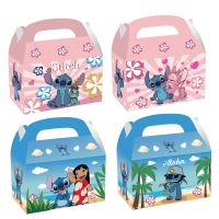 12pcs Lilo and Stitch Gift Bags Party Supplies Favors Boxs Decorations Stitch Goodie Candy Box for Kids Birthday Decorations Gift Wrapping  Bags