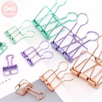 Mr Paper 8 Colors 3 Sizes 1 Pcs Colors Gold Sliver Rose Green Purple Binder Clips Large Medium Small Office Study Binder Clips