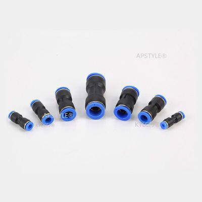Pneumatic Pipe Fitting Airtac Joint Air Gas Quick 2 Way Connect Fittings Hose Straight Tube PU 4 6 8 10 12 14 16mm OD Push i Pipe Fittings Accessories