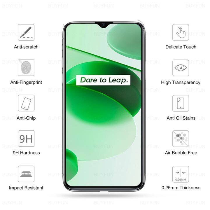 กระจกนิรภัยสำหรับ4-in-1-ฟิล์มปกป้องหน้าจอ-c35-realme-oppo-c-35-6-6-quot-ป้องกัน-rmx3511