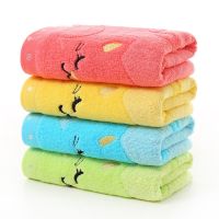 25*50cm Children Towels Comfortable Bamboo Fiber High Quality Kids Cute Kittens Soft Strong Water Absorbing High End Towel