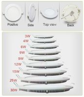 โคมไฟห้องน้ำ LED กลมไฟติดเพดานในครัว3W-25W แสงอุ่นสีขาวดาวน์ไลท์ LED AC85-265V Gratis Ongkir เย็นสีขาว