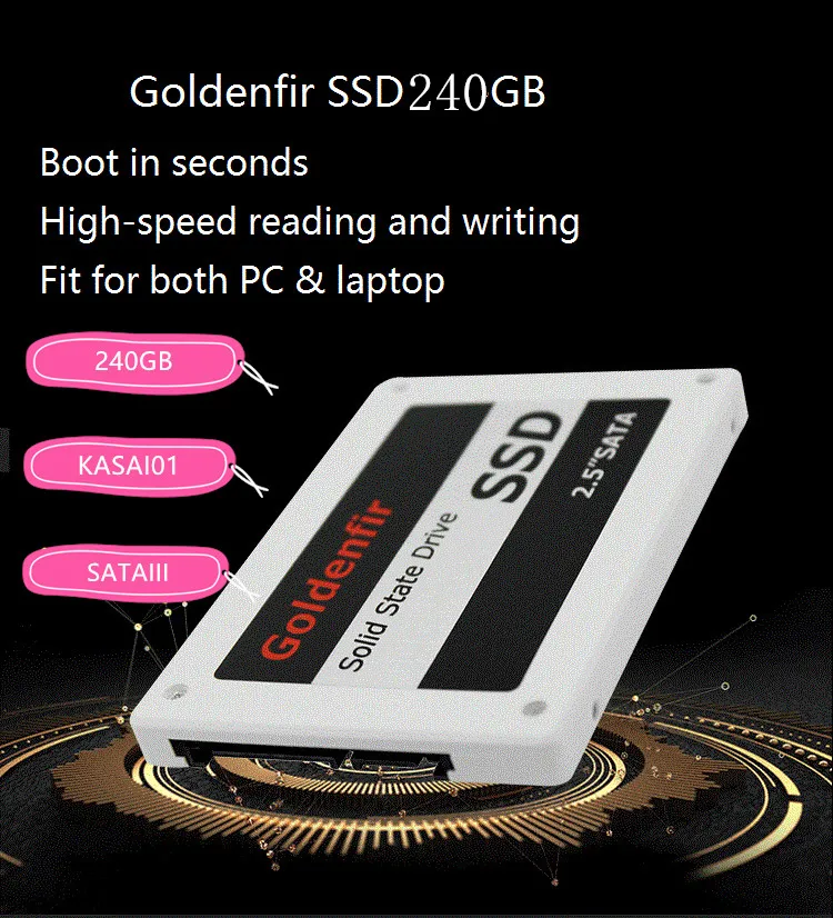 Goldenfir 240GB SSD SATA3/2 Solid State Drive 2.5 " Hard Drive Disk Internal SSD 350-580MB / | Lazada PH