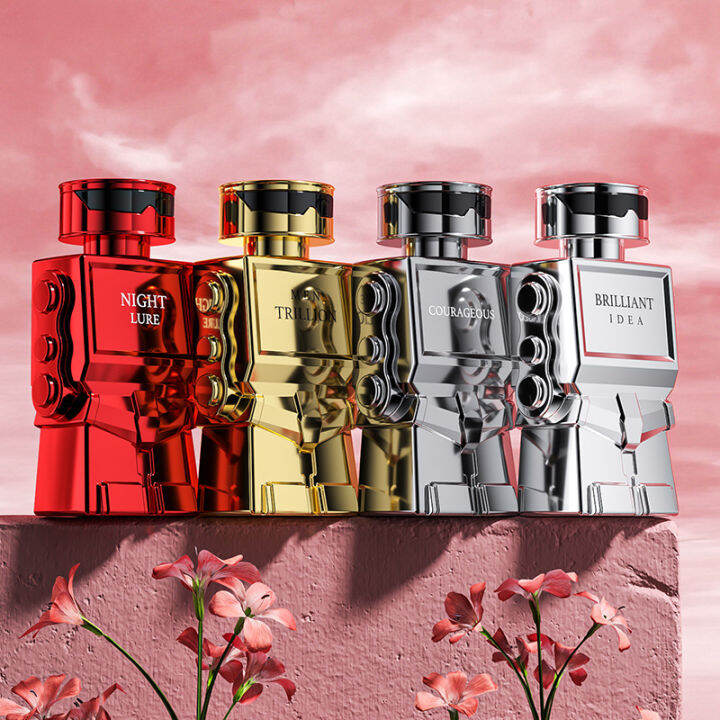 Wooden tone perfume personalized robot bottle longlasting fragrance