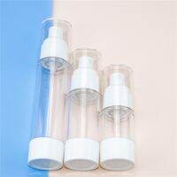 12Pcs 15ml 30ml 50ml Hyaline Plastic Vacuum Mist Bottles Refillable Clear Vials Portable Home Style Vacuo Spray Jars Travel Size Bottles Containers