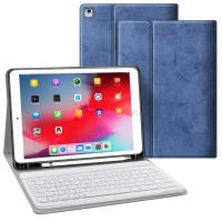 เคสคีย์บอร์ด iPad พร้อมที่ใส่ดินสอสำหรับ Ipad 10th 2022 10.9นิ้วอเนกประสงค์สำหรับ iPad 9.7 2018 (6th Gen) / iPad 9.7 2017 (5th Gen) iPad Pro 9.7 iPad Air 2/1เคสแม่เหล็กแข็งแรงแป้นพิมพ์บลูทูธไร้สายที่สามารถถอดออกได้สำหรับการนอนหลับ/ตื่นอัตโนมัติอัจฉริยะ