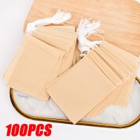 100Pcs Disposable TeaBags with String Household Filter for Foot Wood Pulp Paper Spice Filters Teabags