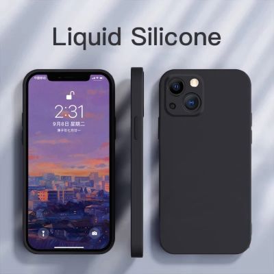 Luxury Original Liquid Silicone Case for IPhone 14 13 12 11 Pro Max Mini Shockproof Case for IPhone XS MAX XR X 6 7 8 Plus SE