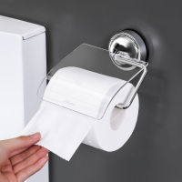 Bathroom Toilet Tissue Holder Wall-Mounted No Need To Punch Toilet Paper Holder With Cover Waterproof WC Roll Paper Shelf