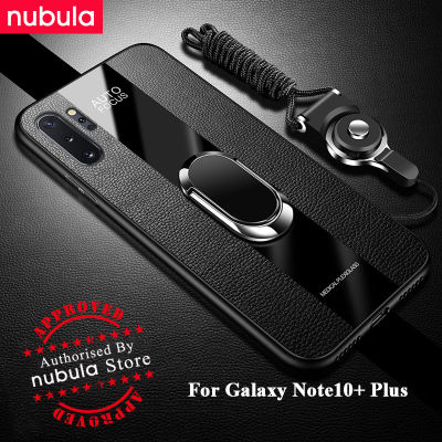 Nebula สำหรับ Samsung Galaxy Note10 + Plus 6.8นิ้ว SM-N975ปลอก PU เคสหนัง Soft Edge กันกระแทกปกหลังโทรศัพท์มือถือผู้ถือ Lanyard วงเล็บแม่เหล็กสำหรับ Galaxy Note10 + Plus