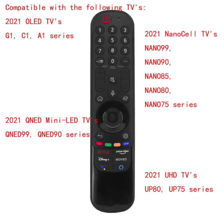 Mr21ga Voice Magic Remote Control For 2021 Lg 4k Uhd Oled Nanocell Smart Tv