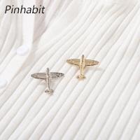 Pinhabit เข็มกลัดเครื่องบินโลหะสีทองและสีเงินสำหรับเด็ก