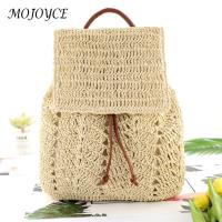 Straw Backpack Shoulders Bag For Women Handmade Casual School Bags Beach Holiday Vacation Bagpacks Top Handle Bucket Bags