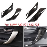 ที่วางแขน F20 F23ตกแต่งรถยนต์สำหรับ BMW 1 2ชุด F22 F21มื่อจับประตูด้านในที่วางแขนพลาสติก ABS คาร์บอนไฟเบอร์