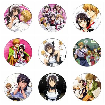 【CC】 Kaicho ha Maid Sama Badges Ayuzawa Brooch Collection Usui Takumi Breastpin for Backpacks Clothing